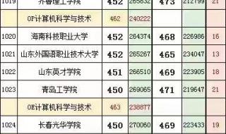 2022山东位次19万至20万分数480至490的录取数据 山东录取分数线2022