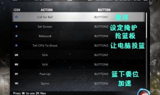 NBA2Konline操作键位设置要容易操作的 nba2kol键盘操作